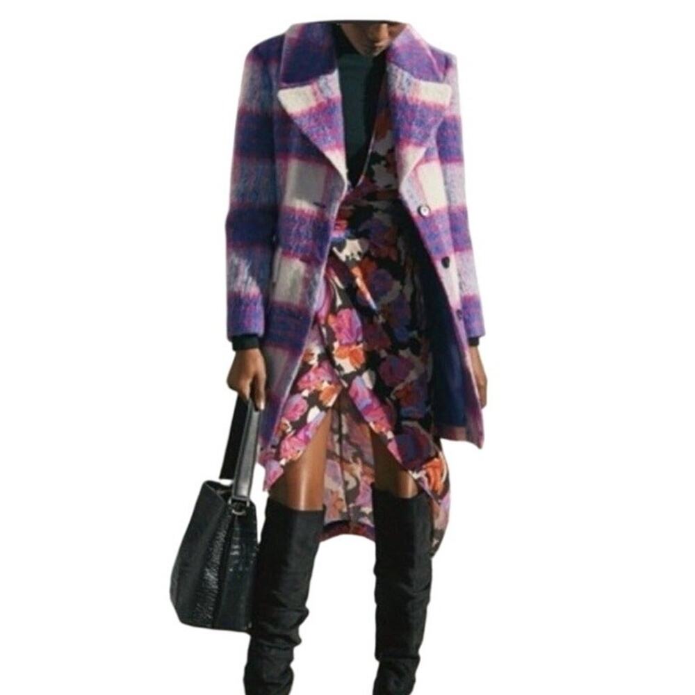 TOPSHOP Women’s 8 Faux‎ Wrap Floral V Neck Midi Dress Spring